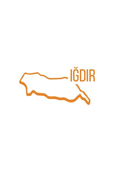 Reysa Tasarım ملصق سيارة خريطة إيدار 17x17 سم برتقالي