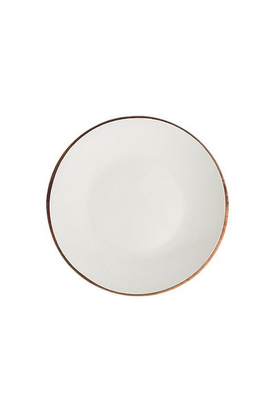 Organik Hayat Dostu Lava Casting Round Serving Plate and Beech Serving Wood. Sable Inside Diameter (Ø) 25cm.