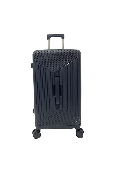 Generic 3-Piece Black Luggage Set with TSA Lock, Durable PP Material & 8 Spinner Wheels