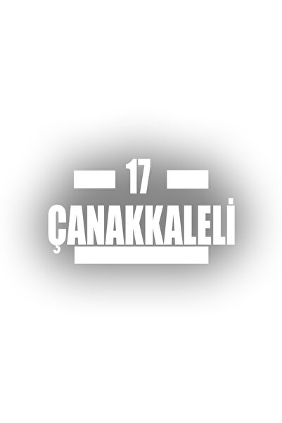 Reysa Tasarım 17 ملصق سيارة تشاناكالي مقاس 17 × 17 سم باللون الأبيض