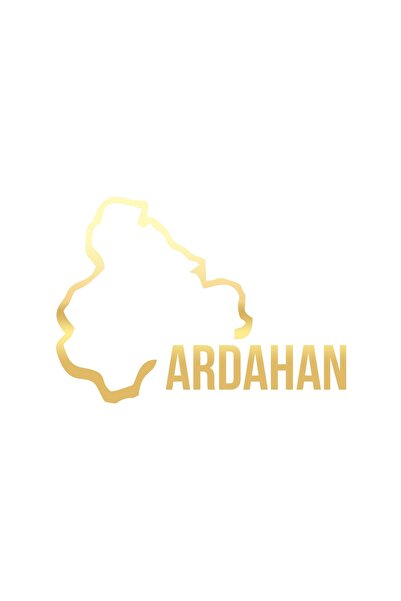 Reysa Tasarım ملصق سيارة خريطة أردان 17x17 سم ذهبي