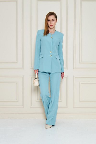 LOVELF Gold Buttoned Square Collar Suit Mint