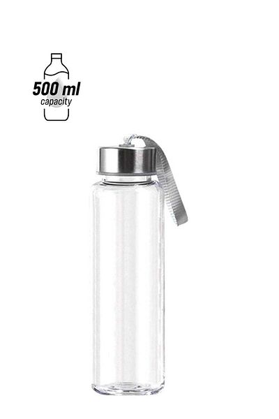 Generic Beauenty New Outdoor Sports Portable Water Bottle Clear/Silver 22x4.1x6.5cm