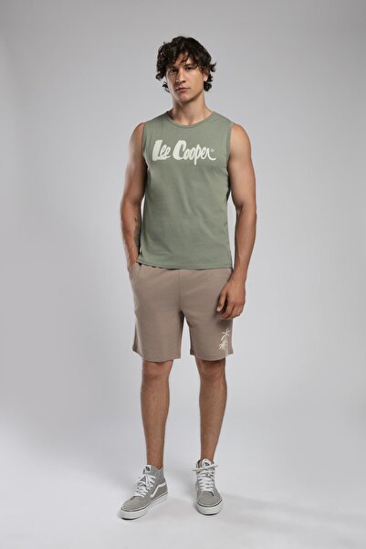 Lee Cooper Summer Erkek %100 Pamuk O Yaka Atlet Haki