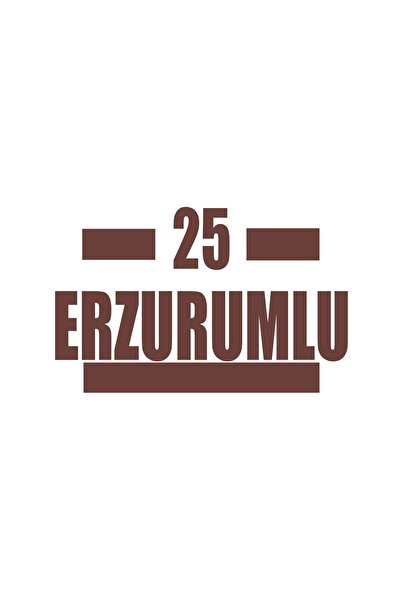 Reysa Tasarım 25 ملصق سيارة من إرزوروم مقاس 17x17 سم بني