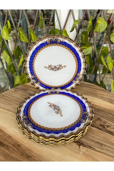 GÜRCÜGLASS طبق تقديم طراز تاج.