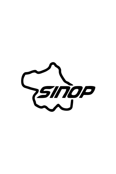 Reysa Tasarım Sinop Map Car Sticker 17X17 cm Black