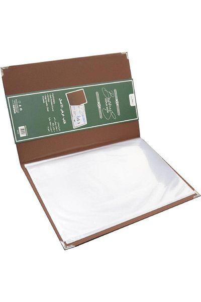 Roco A3 Display Book with 20 Pockets – Leather Cover, Brown