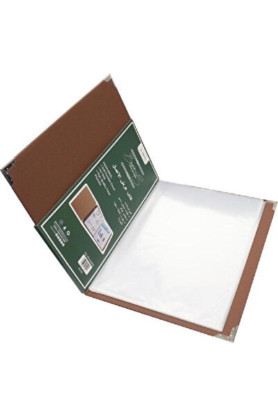 Roco كتاب عرض A4 مع 40 جيبًا - غلاف جلدي، بني