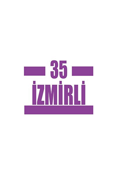 Reysa Tasarım 35 ملصق سيارة إزمير 17x17 سم أرجواني