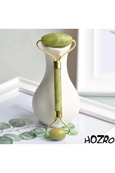 HOZRO HOZRO Jade Roller, Green, for the Face – Anti-Wrinkle Facial Massage, Revitalization and Relaxation
