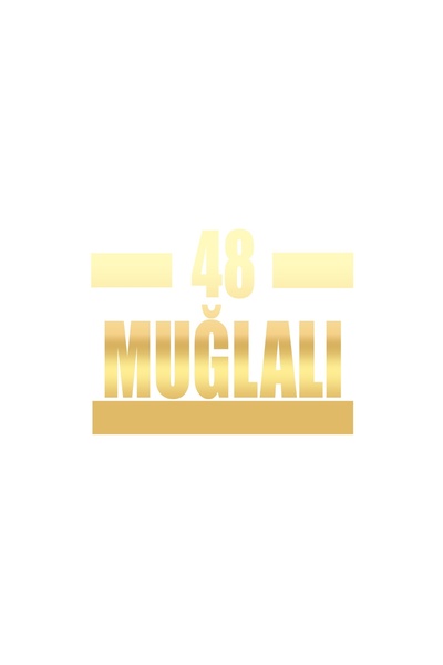 Reysa Tasarım 48 ملصق سيارة موجلي 17x17 سم ذهبي