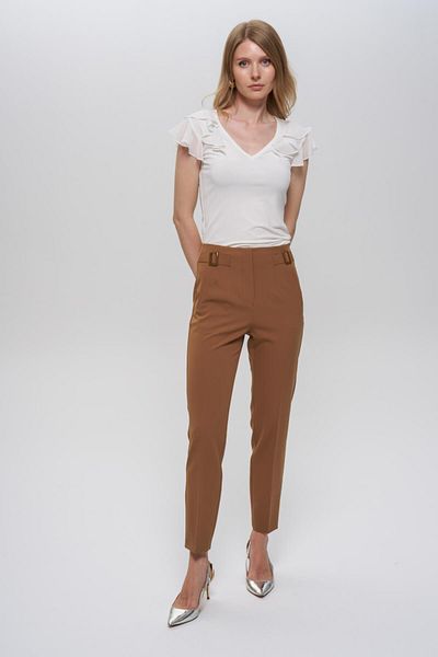 Journey Buckle-Front-Back Double Collet Detail, Trousers
