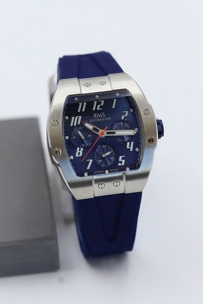 Grand Romanson Romanson Navy Blue Silicone Cord Men Wrist Watch Asw123-I1399Gr