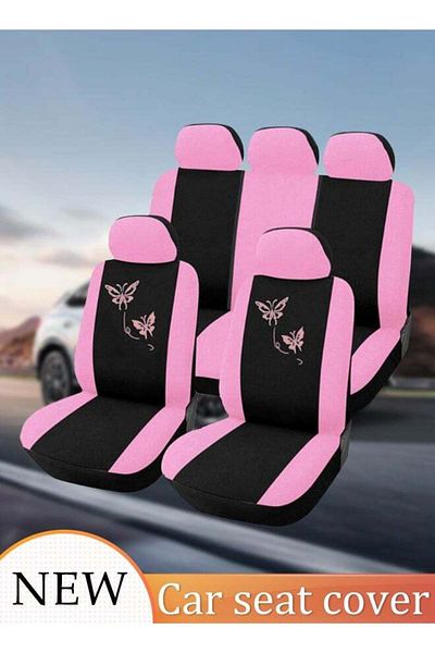 Generic 4PCS Car Seat Covers Set with Matching Back Seats Cover Universal Fit Car Front Rear Seat Covers Car