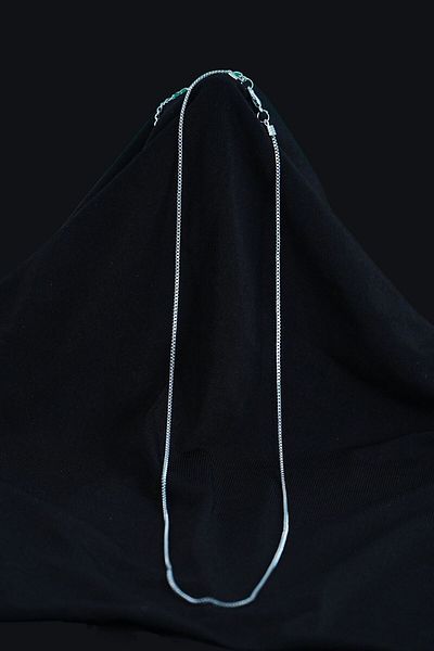 Angoravi Silver Necklace Set with Unisex Fox Tail Imprint