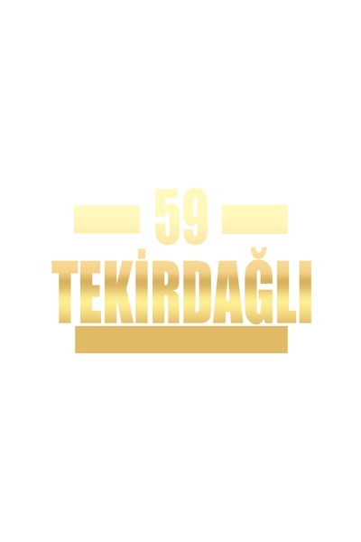 Reysa Tasarım 59 ملصق سيارة Tekirdağ مقاس 17 × 17 سم ذهبي