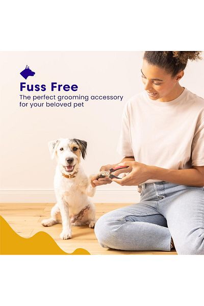 dudi Set clește și pilă pentru animale de companie, pentru pisici și câini de talie mică, roșu/negru