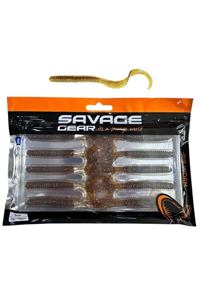Savage Gear Rib Worm 9cm 3gr Silikon Yem 10 Adet Motoroil