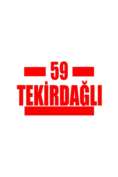 Reysa Tasarım 59 ملصق سيارة Tekirdağ مقاس 17x17 سم باللون الأحمر