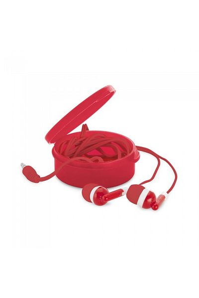 dalimag Casti cu cablu 1.2m, stereo, conexiune jack 3.5mm, cutie, rosu