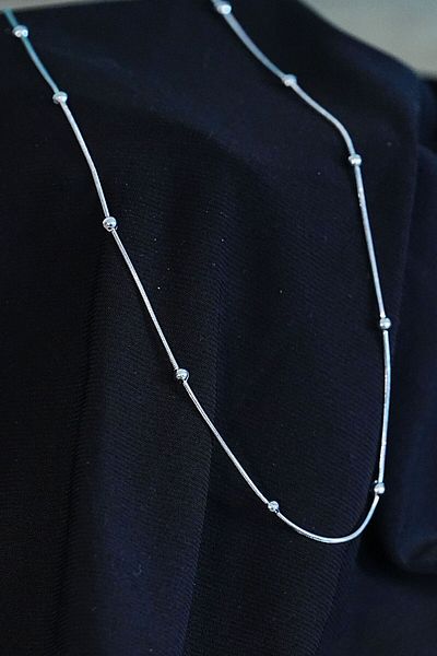 Angoravi Steel Necklace Dorika Model Chain Silver Color