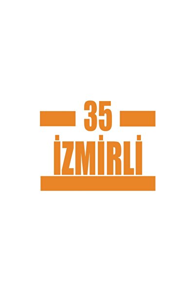 Reysa Tasarım 35 ملصق سيارة إزمير مقاس 17x17 سم برتقالي