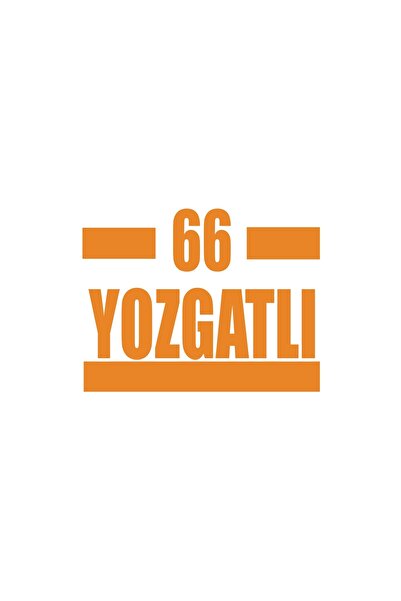 Reysa Tasarım 66 ملصق سيارة يوزغات 17x17 سم برتقالي