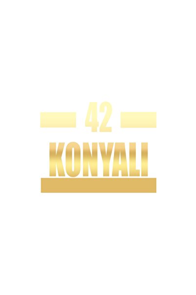 Reysa Tasarım 42 ملصق سيارة كونيا 17x17 سم ذهبي