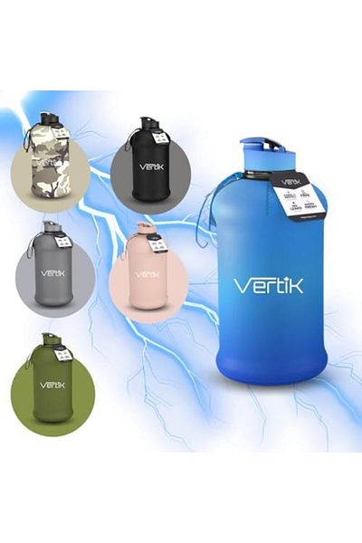 Vertik Sports Water Bottle (2.2 Liter) | Half Gallon | Hydro Jug, Large Reusable Bottles | Eco-Friendly, BP