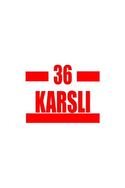 Reysa Tasarım 36 ملصق سيارة كارلي 17x17 سم أحمر