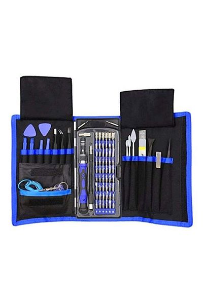 Generic XOOL 80-Piece Precision Screwdriver Set Silver/Blue/Black