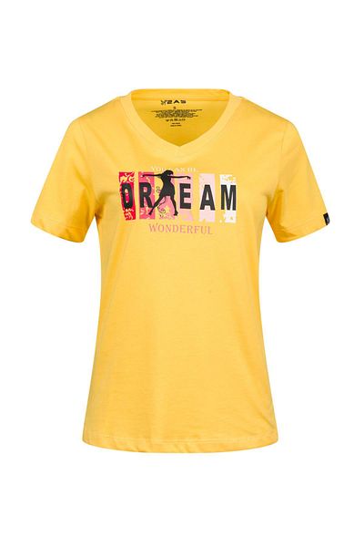 2AS Tricou pentru femei cu decolteu în V cu imprimeu Alone 404