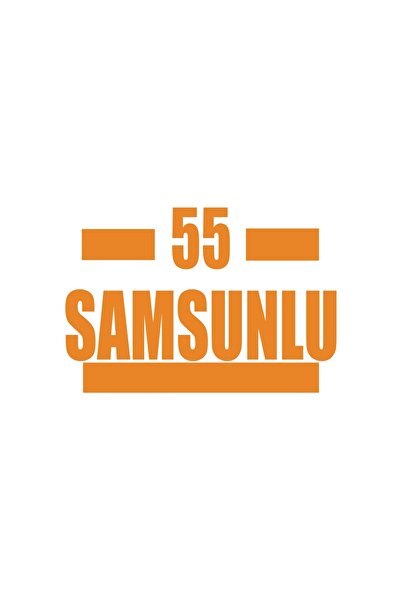 Reysa Tasarım 55 Samsunlu Car Sticker 17X17 cm Orange