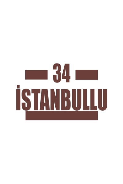 Reysa Tasarım 34 Istanbul Car Sticker 17X17 cm Brown