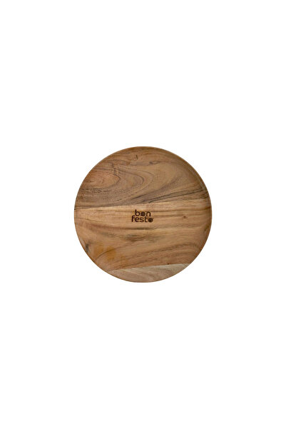 bonfesto Set of 2 Hamburger Serving Plates, made of Acacia wood, Bonfesto®, 25 x 25 x 1.5 cm