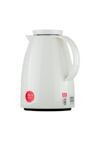 BASURRAH Basra Tea and Coffee Thermos from Basra, Glossy White, 0.35 L