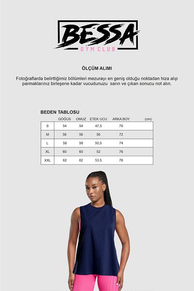BESSA Women's Navy Blue Unprinted Oversize Crew Neck Cotton Sleeveless T-Shirt/Undershirt
