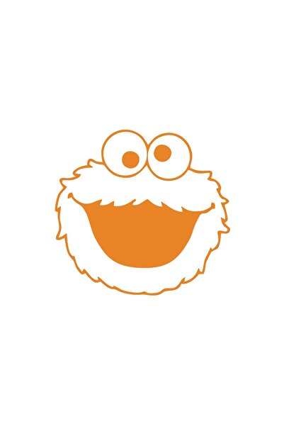 Reysa Tasarım ملصق سيارة كوكي مونستر مقاس 17x17 سم برتقالي