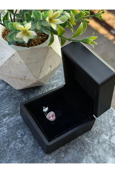 youngsem Adjustable Ring with 2 Hearts |   Serious Relationship Ring |   With Light Box