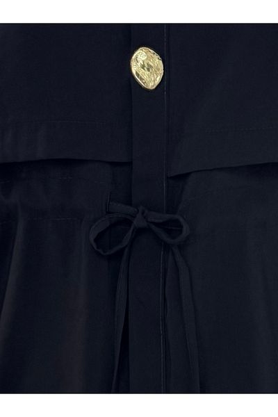 Mihra Ravera Gold Button Bolero Tunic-ZN3589 Μαύρο