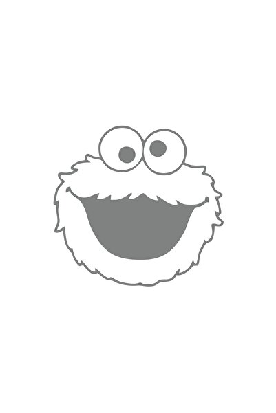 Reysa Tasarım ملصق سيارة كوكيز مونستر مقاس 17x17 سم باللون الرمادي