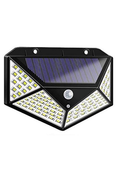 HOZRO Lampă solară HOZRO SH 100, 100 LED-uri, 1000 lumeni, senzor de mișcare și lumină, baterie reîncărcabilă 2200mA