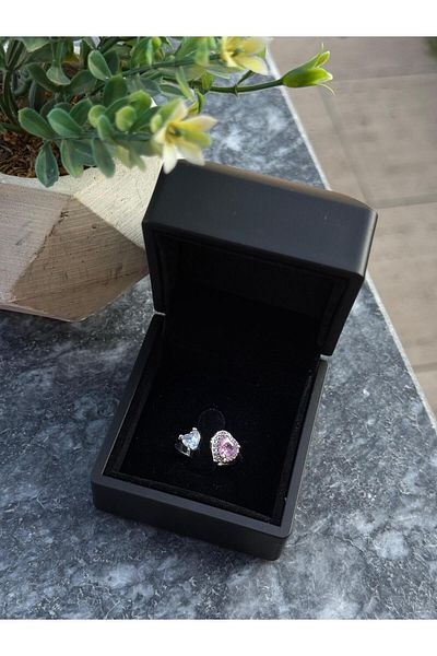 youngsem Adjustable Ring with 2 Hearts |   Serious Relationship Ring |   With Light Box