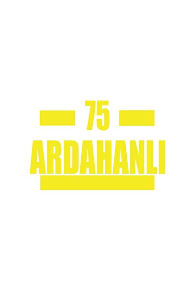 Reysa Tasarım 75 ملصق سيارة أردان 17x17 سم أصفر