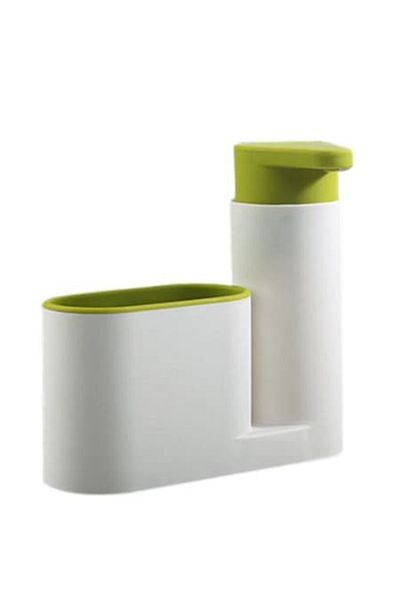 HOZRO Organizator de chiuvetă HOZRO cu dozator de săpun integrat, design practic și funcțional pentru bucătărie sau