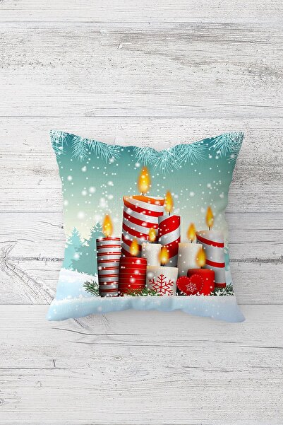 MENTEŞ HOME Moș Crăciun Anul Nou Crăciun Husă de pernă cu fermoar ascuns Set de huse de pernă pentru canapea (4 buc.)