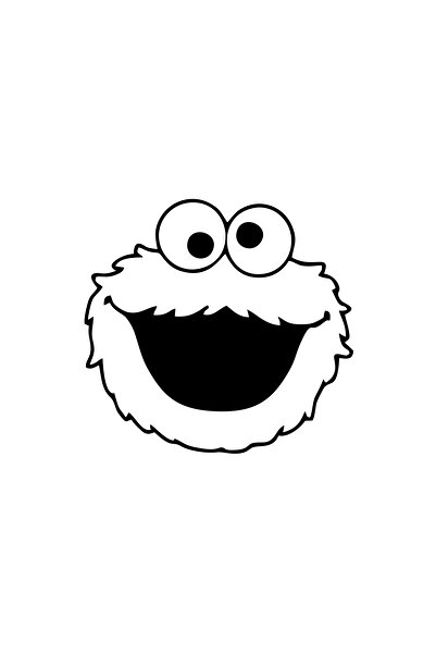 Reysa Tasarım ملصق سيارة كوكيز مونستر مقاس 17x17 سم باللون الأسود