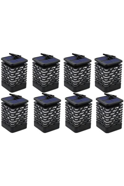 HOZRO Set 8 lămpi solare HOZRO, efect de flacără, design elegant