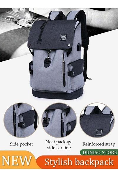 Generic Men's Backpack, Laptop Bag, Large Capacity Travel Backpack, Intelligent USB Charging, Busine